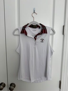 Harbor Town Golf Links RBC Heritage White Sleeveless Golf Polo